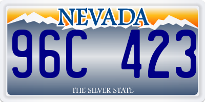 NV license plate 96C423