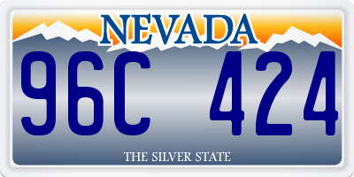 NV license plate 96C424