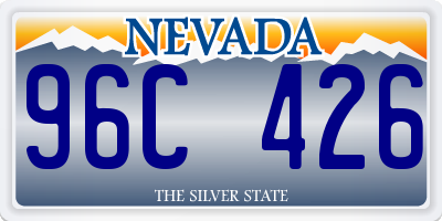 NV license plate 96C426