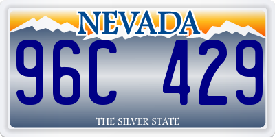 NV license plate 96C429