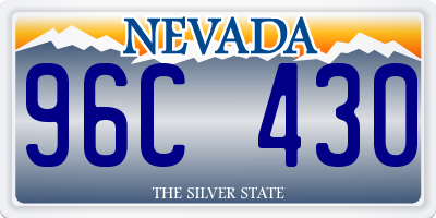 NV license plate 96C430