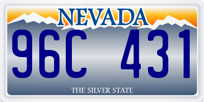 NV license plate 96C431