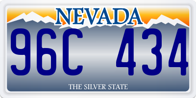 NV license plate 96C434