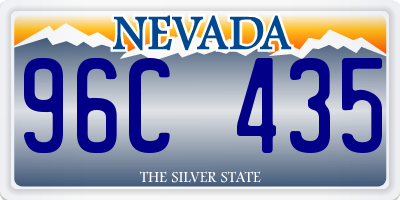 NV license plate 96C435