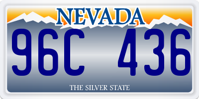 NV license plate 96C436