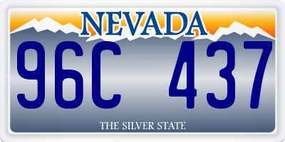 NV license plate 96C437