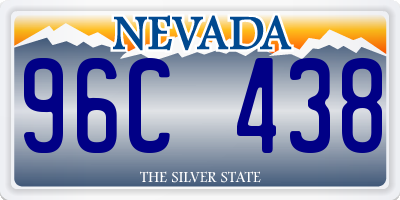 NV license plate 96C438