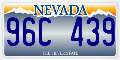 NV license plate 96C439