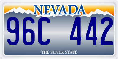 NV license plate 96C442