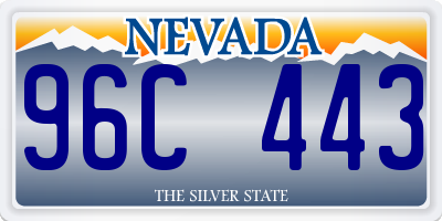 NV license plate 96C443