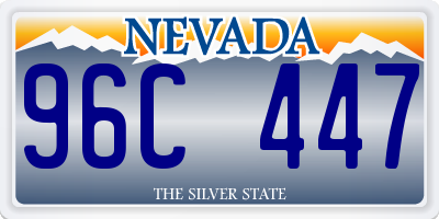 NV license plate 96C447