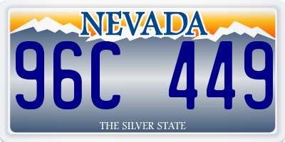 NV license plate 96C449