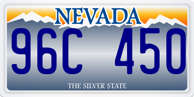 NV license plate 96C450