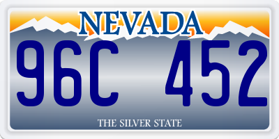 NV license plate 96C452