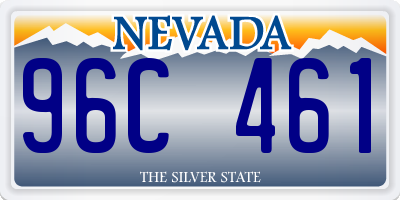 NV license plate 96C461