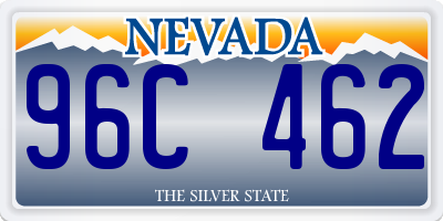 NV license plate 96C462