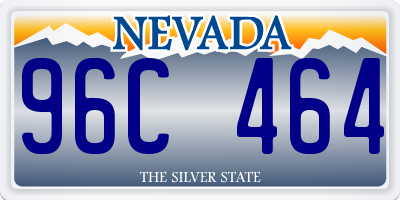 NV license plate 96C464