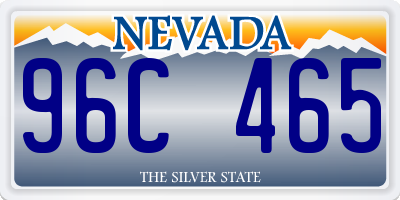 NV license plate 96C465