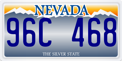 NV license plate 96C468