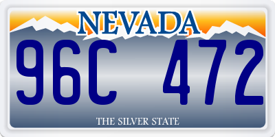 NV license plate 96C472