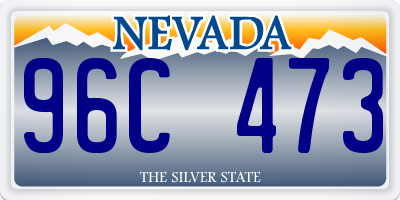 NV license plate 96C473