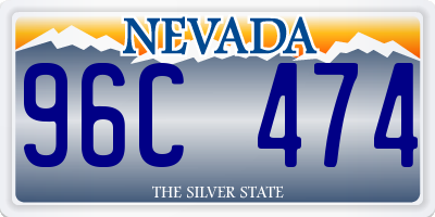 NV license plate 96C474