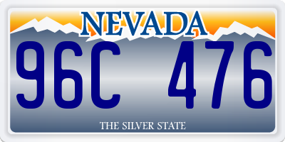 NV license plate 96C476