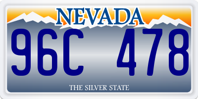 NV license plate 96C478