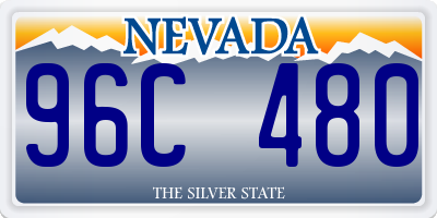 NV license plate 96C480