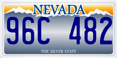 NV license plate 96C482