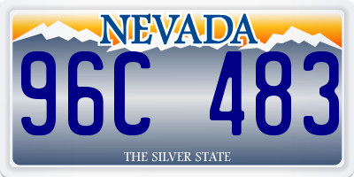 NV license plate 96C483