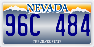 NV license plate 96C484