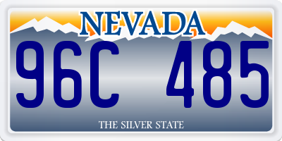 NV license plate 96C485