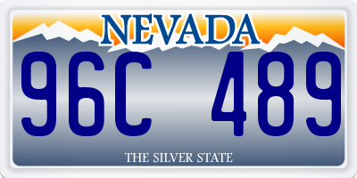 NV license plate 96C489