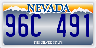 NV license plate 96C491