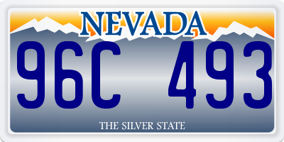 NV license plate 96C493