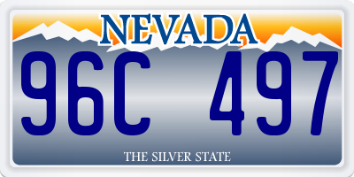 NV license plate 96C497