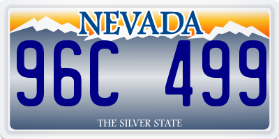 NV license plate 96C499