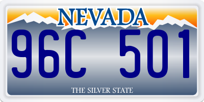 NV license plate 96C501