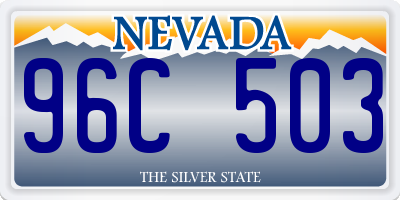 NV license plate 96C503