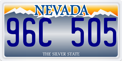 NV license plate 96C505