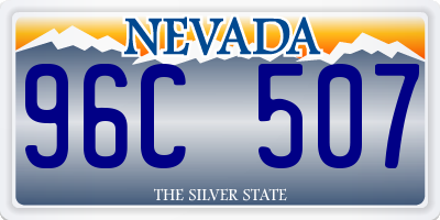 NV license plate 96C507