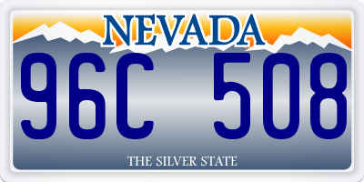 NV license plate 96C508