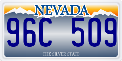 NV license plate 96C509