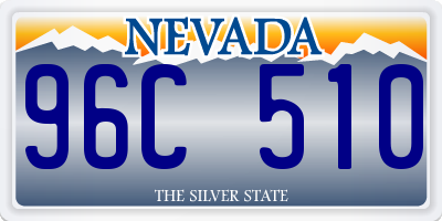 NV license plate 96C510