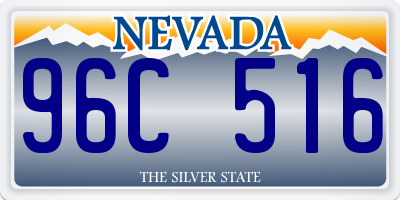 NV license plate 96C516