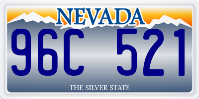 NV license plate 96C521