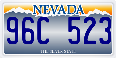 NV license plate 96C523