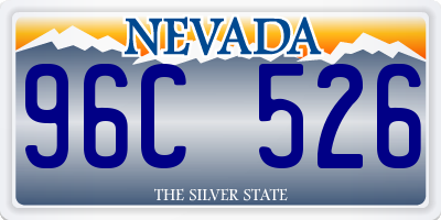 NV license plate 96C526