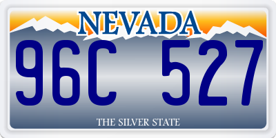 NV license plate 96C527